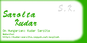 sarolta kudar business card